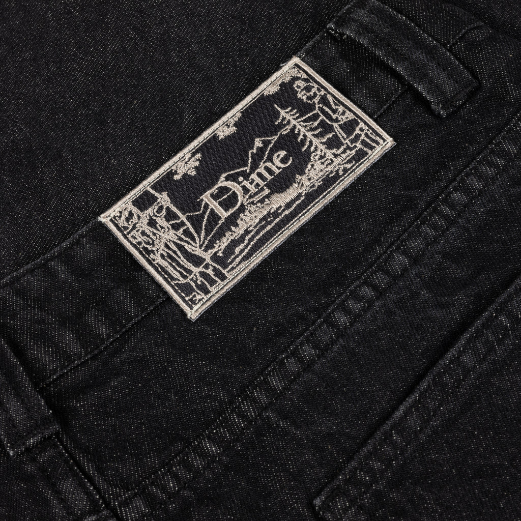 Dime MTL | Baggy Denim Pants Black Washed - detail