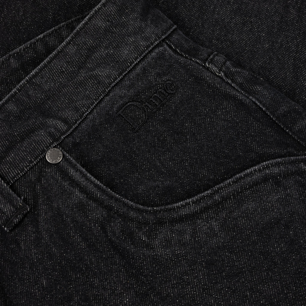Dime MTL | Baggy Denim Pants Black Washed - pocket