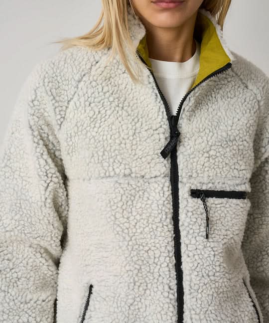Gramicci Reversible Sherpa Jacket - Natural/Chartreuse - Gallery Streetwear