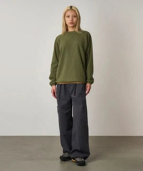 Gramicci Thermal Fleece Crew - Olive - Gallery Streetwear