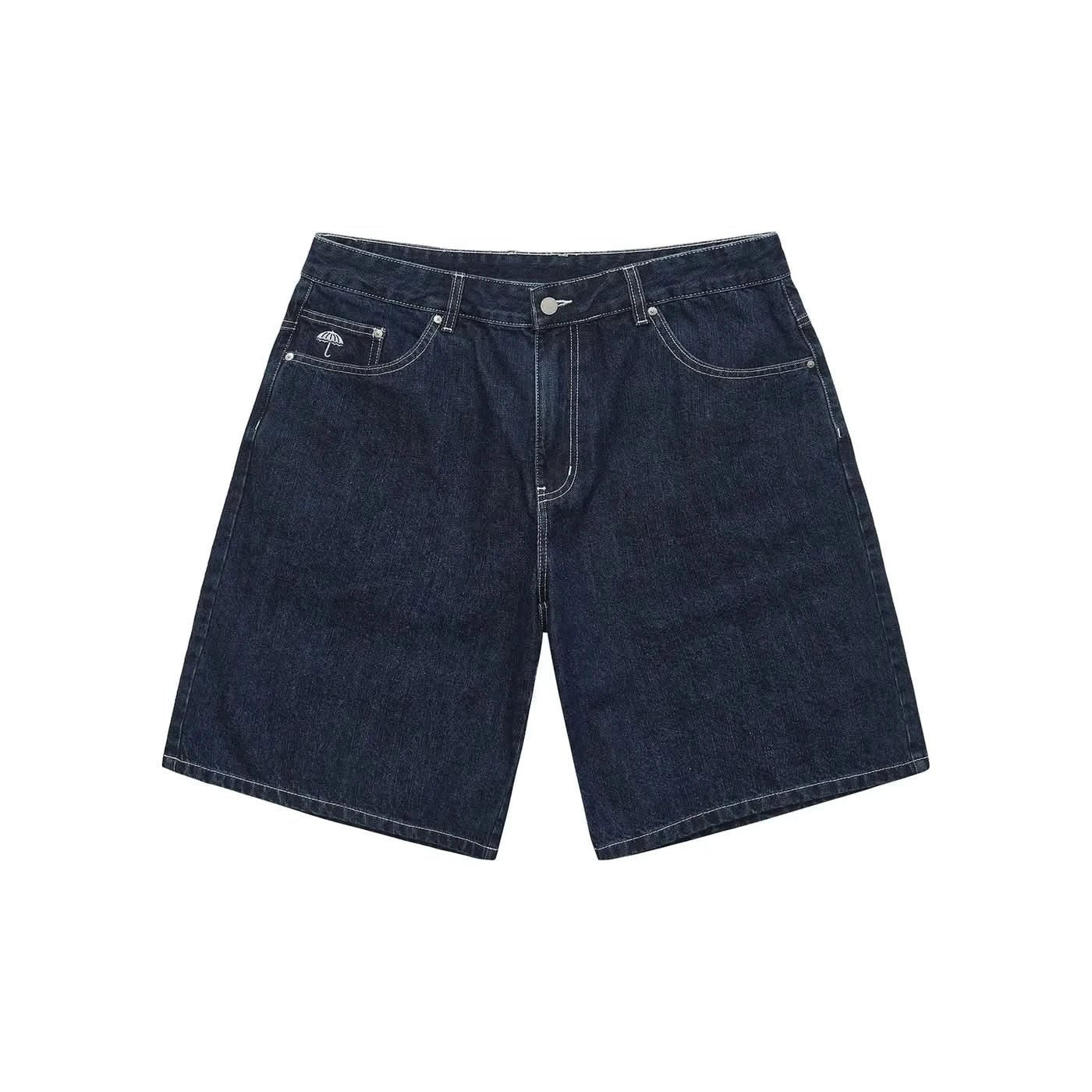 Helas Dieu Grec Jean Shorts - Washed Navy - Gallery Streetwear