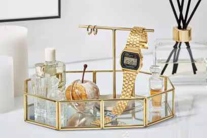 Casio A159WGEA-1 Watch - Gold/Black