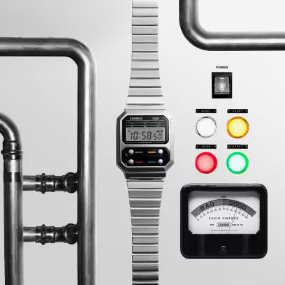 Casio A100WE-1A Watch - Silver