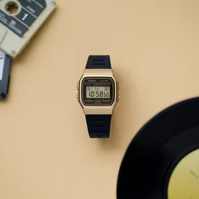 Casio F-91WM-9A Black / Gold Watch