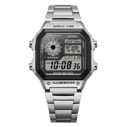 Casio AE-1200WHD-1AV Silver Digital Watch