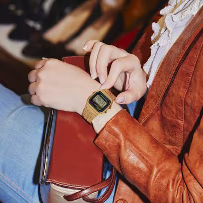 Casio A159WGEA-1 Watch - Gold/Black