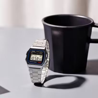 Casio Vintage Digital Watch A158WA‑1 — Silver pairs with everything at Gallery Streetwear