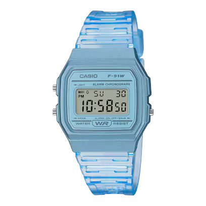 Casio Digital Watch Fâ91WSâ2 â Blue Resin now available at Gallery Streetwear Canada, Kelowna's best streetwear accessory store