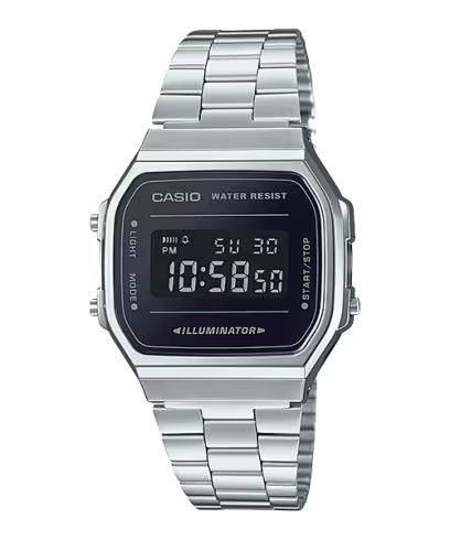 Casio A168WEMâ1VT Chrome Digital Watch