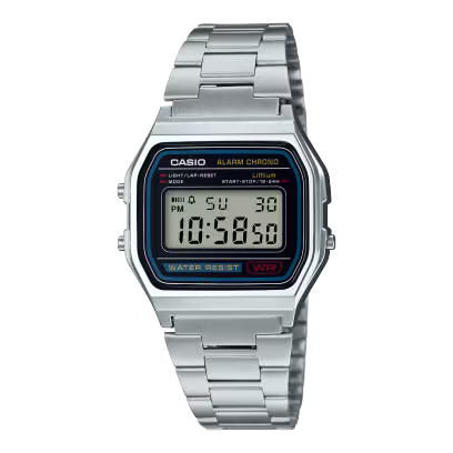 Casio Vintage Digital Watch A158WA‑1 — Silver now available at Gallery Streetwear Canada, Kelowna's best place to find Casio Watches