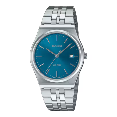 Casio MTP-B145DC-2A2 – Silver/Blue Analog