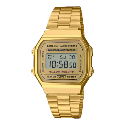 Casio A168WG-9 Watch - Gold