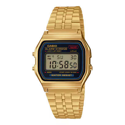 Casio A159WGEA-1 Watch - Gold/Black