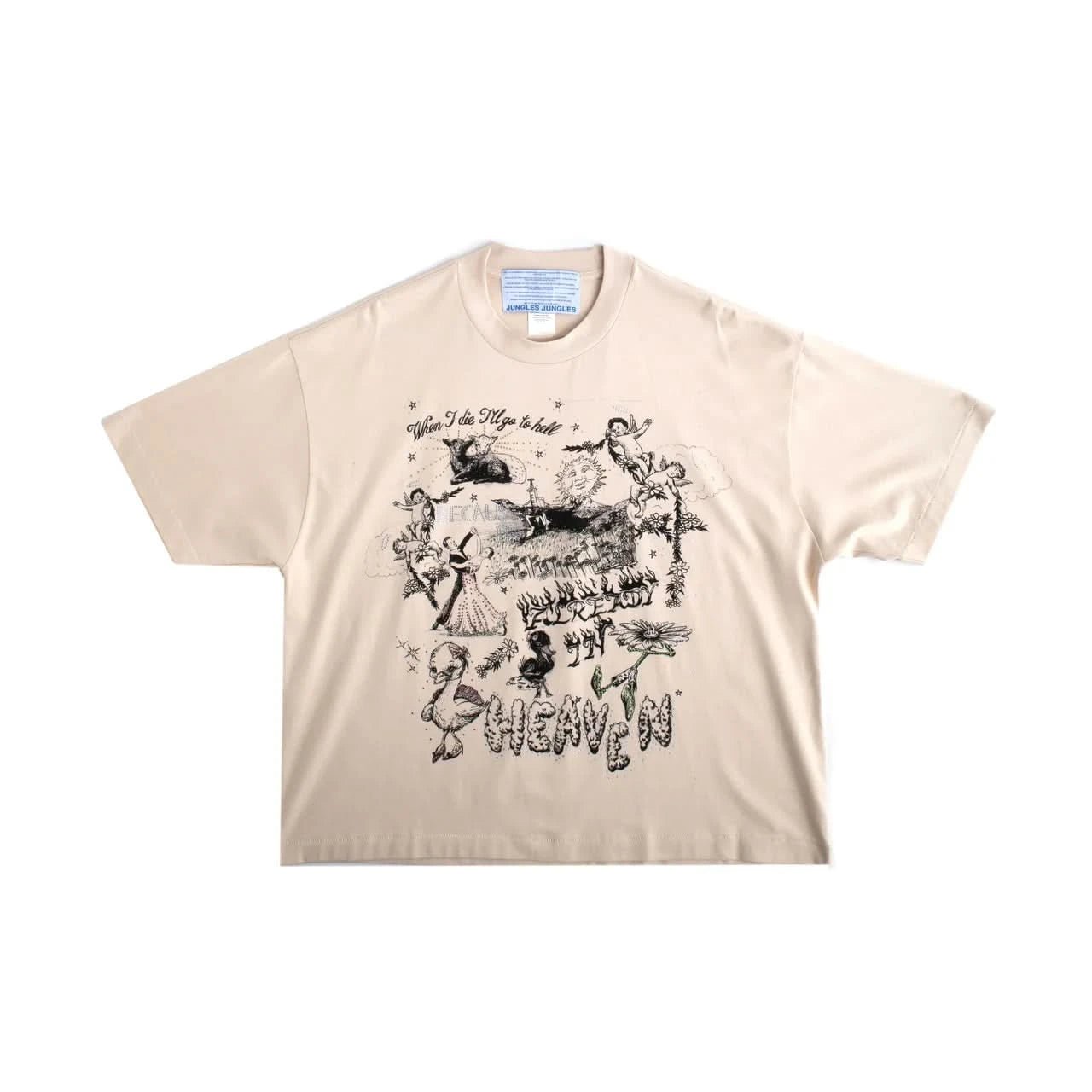 Jungles Jungles Already in Heaven Tee - Beige - Gallery Streetwear