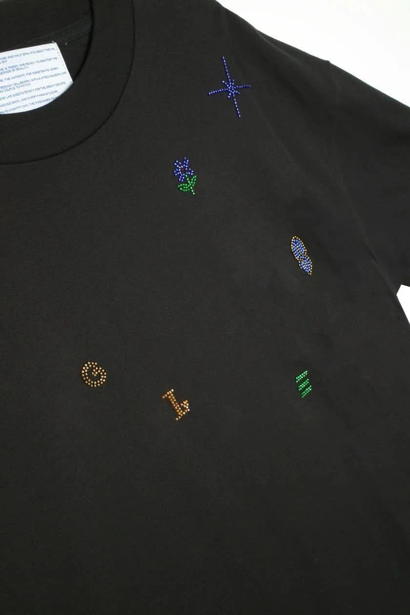 Jungles Jungles | Beaded Letters Tee – Black - Gallery Streetwear