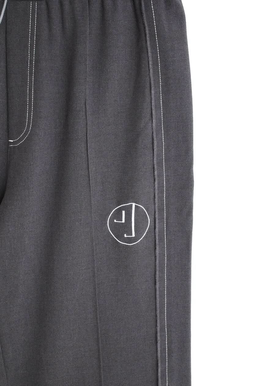 Jungles Jungles Big Stitch Pant – Wool Blend Wide Leg Trousers with Contrast Stitching - Gallery Streetwear
