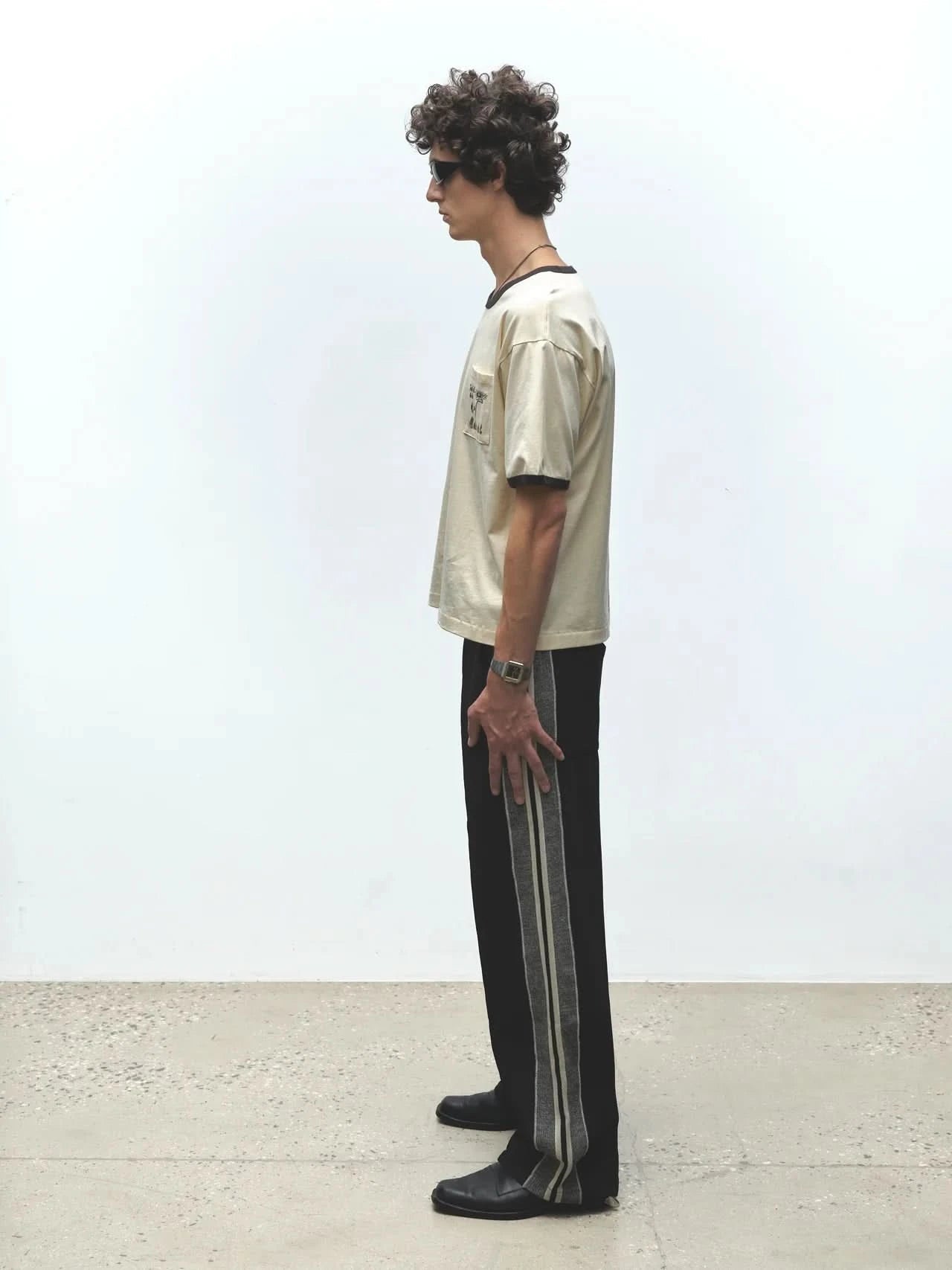 Jungles Jungles F*ck All To Do Ringer Tee - Cream/Black - Gallery Streetwear
