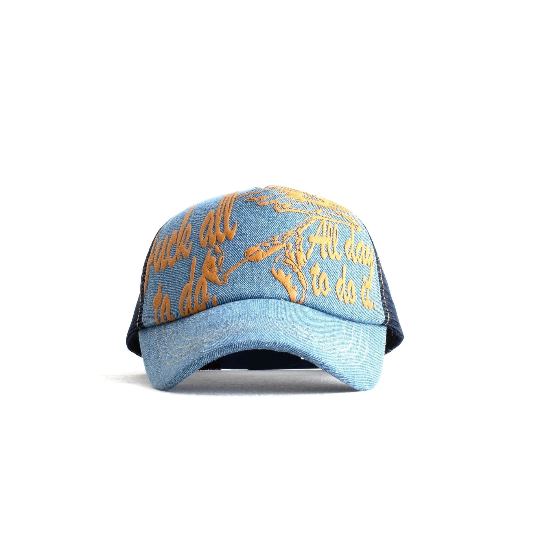 Jungles Jungles F*ck All To Do Trucker Cap - Blue - Gallery Streetwear