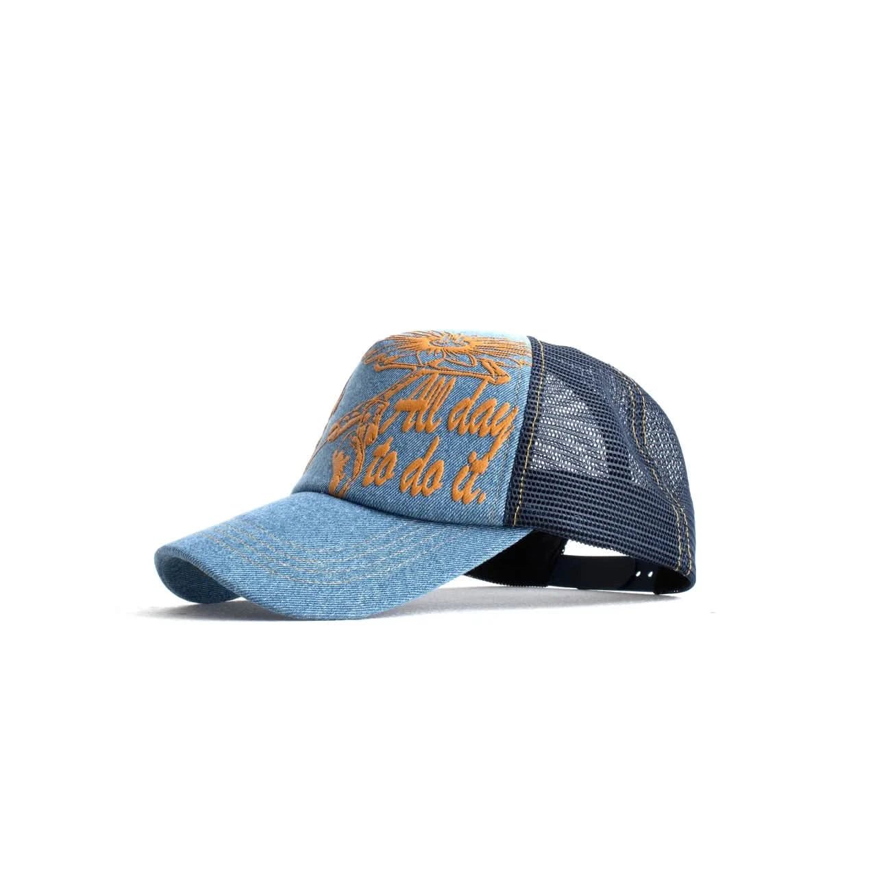 Jungles Jungles F*ck All To Do Trucker Cap - Blue - Gallery Streetwear