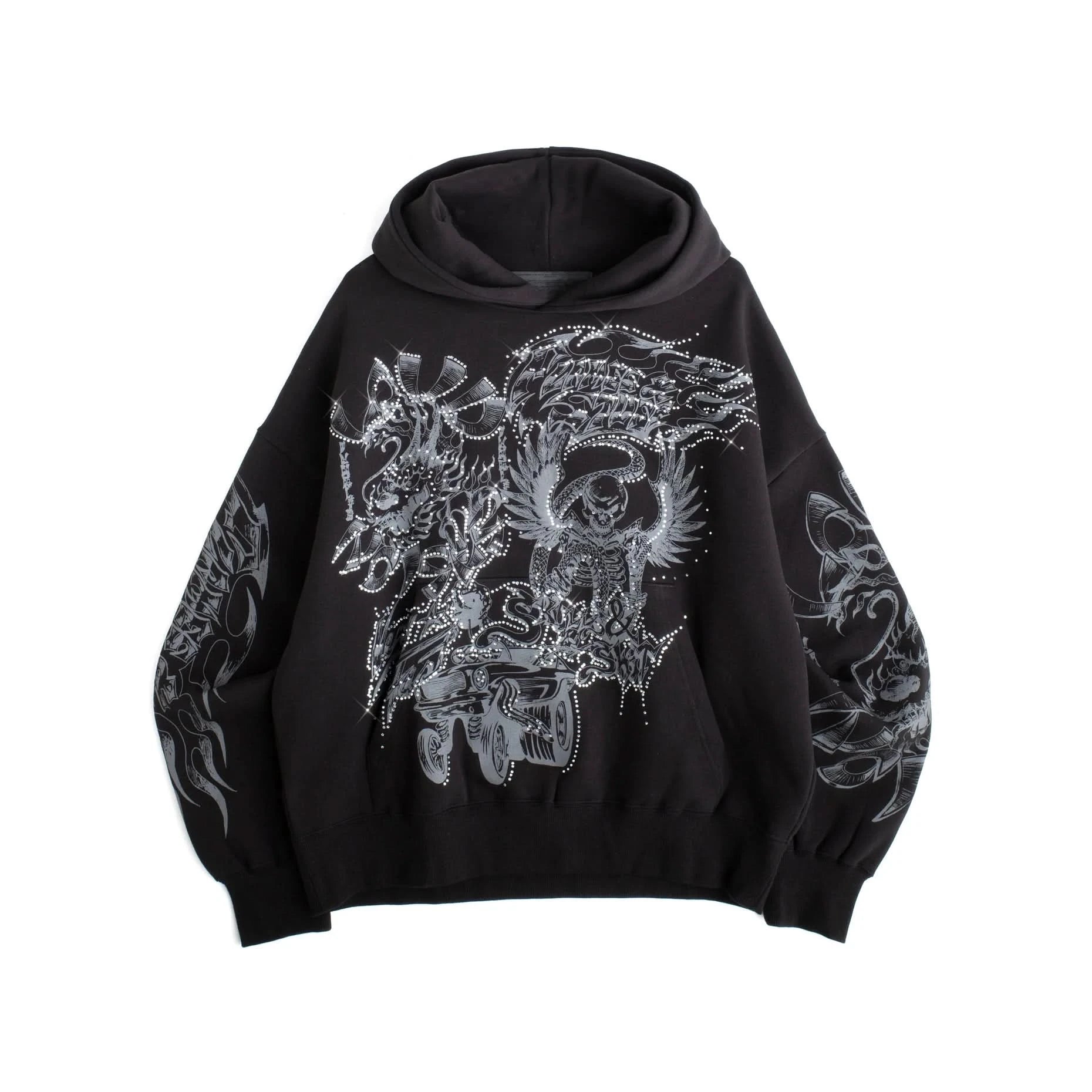 Jungles Jungles Flames & Stuff Hoodie - Black - Gallery Streetwear