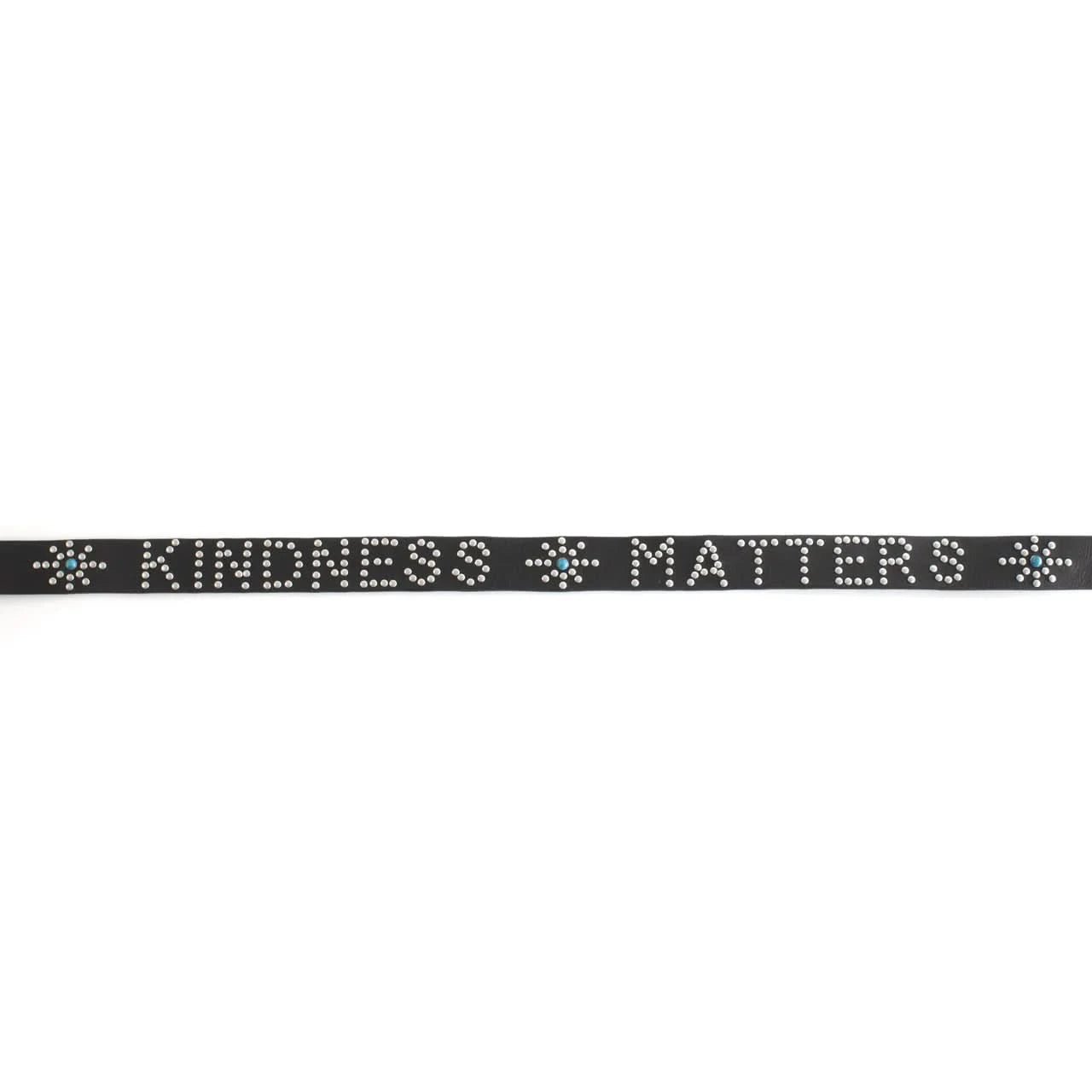 Jungles Jungles Kindness Matters Leather Belt - Black - Gallery Streetwear