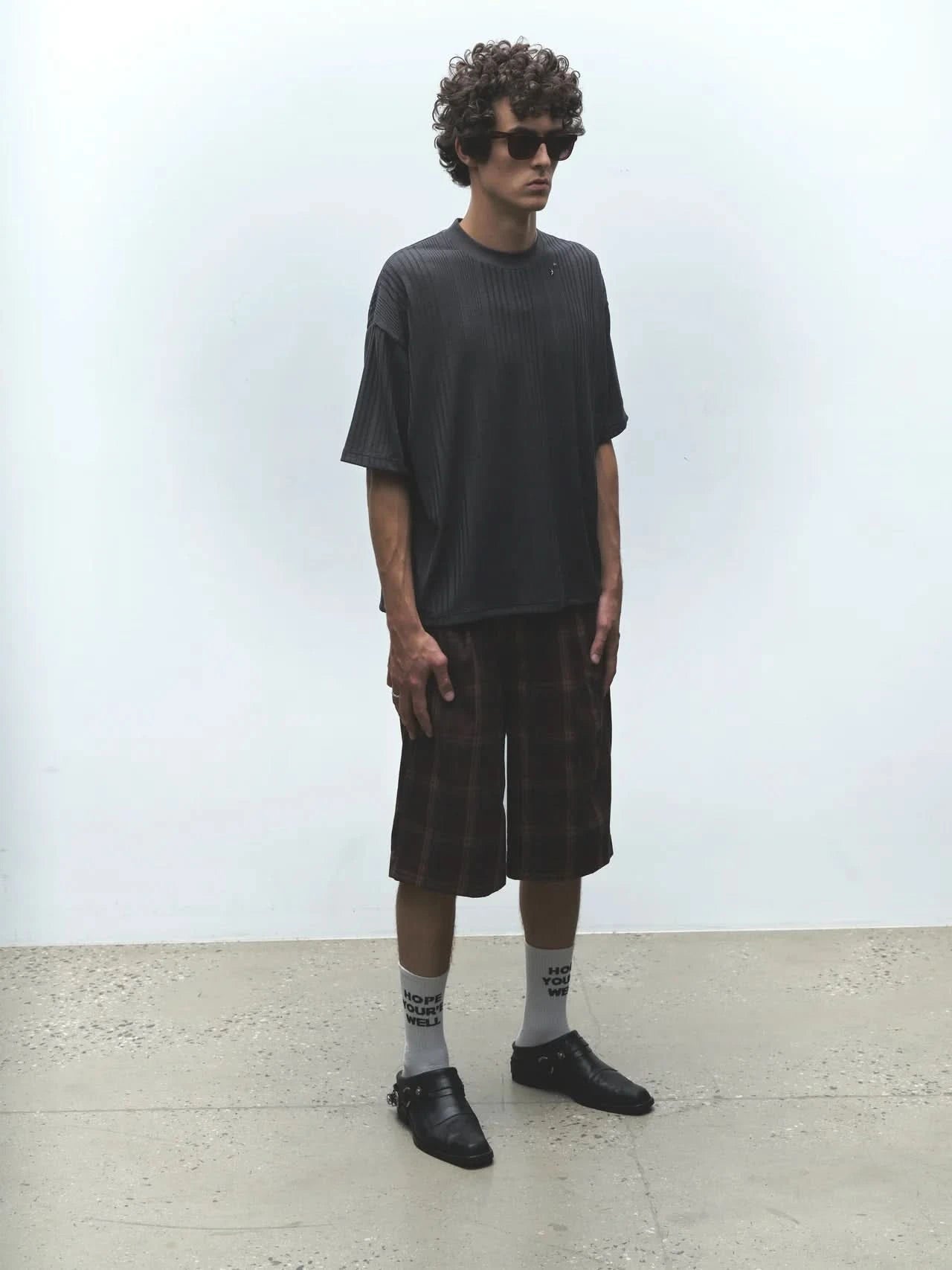 Jungles Jungles Knit Stripe Tee - Grey - Gallery Streetwear