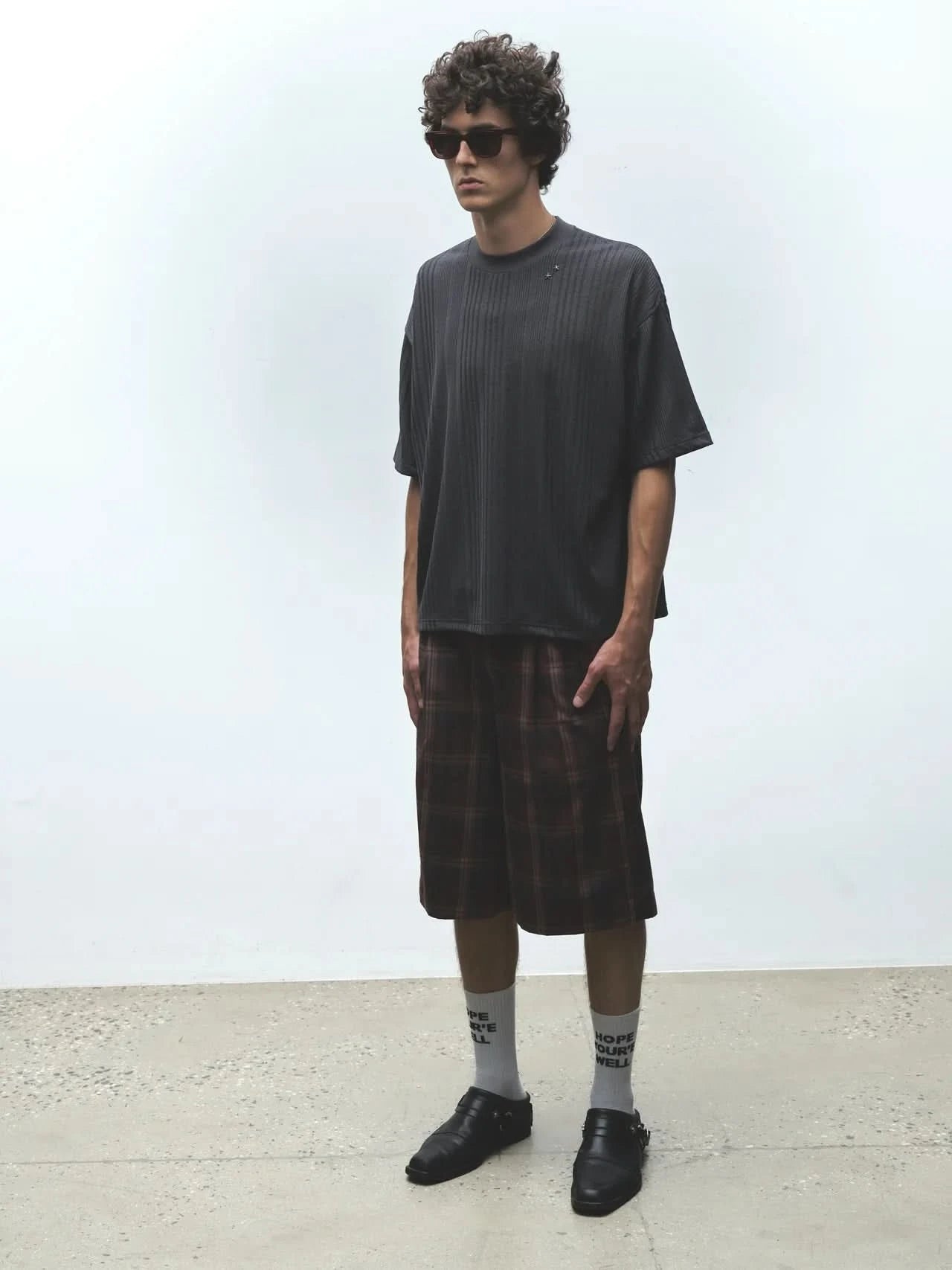 Jungles Jungles Knit Stripe Tee - Grey - Gallery Streetwear