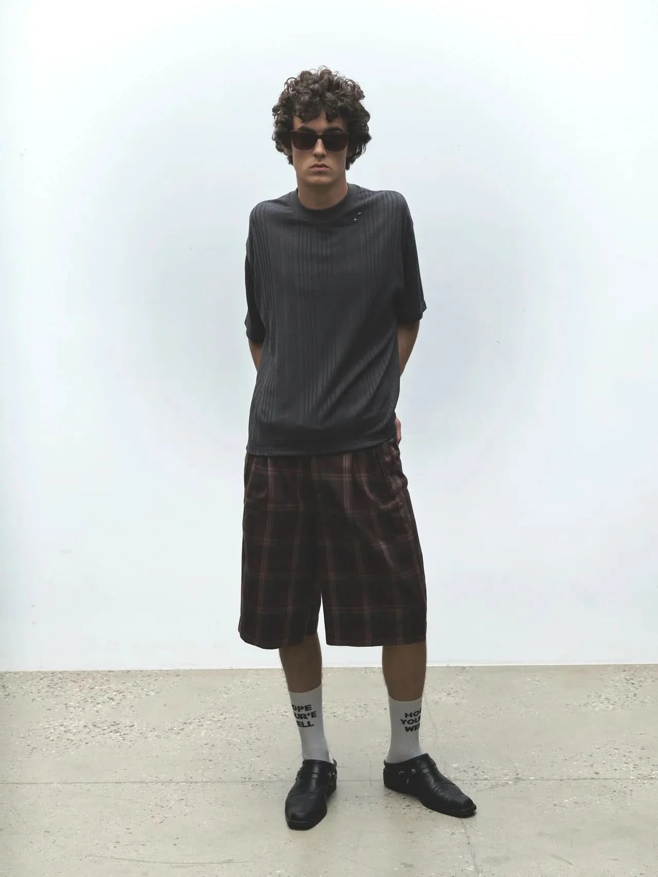 Jungles Jungles Knit Stripe Tee - Grey - Gallery Streetwear