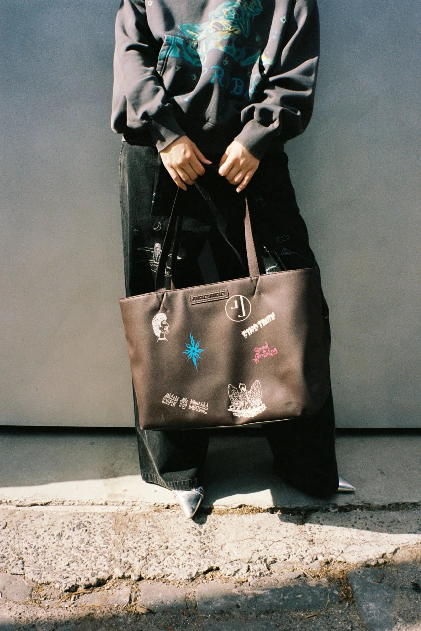 Jungles Jungles | Life Is Magick Tote Bag on model at Gallery Streetwear Kelowna BC Canada