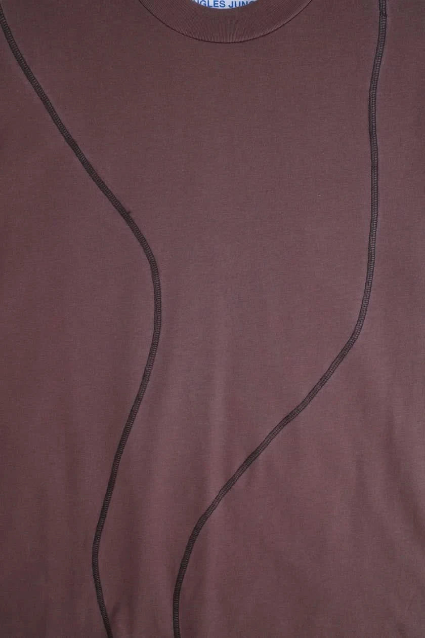 Jungles Jungles Overlock Stitch Tee – Brown - Gallery Streetwear