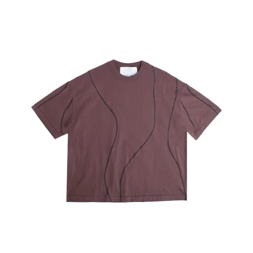 Jungles Jungles Overlock Stitch Tee – Brown - Gallery Streetwear