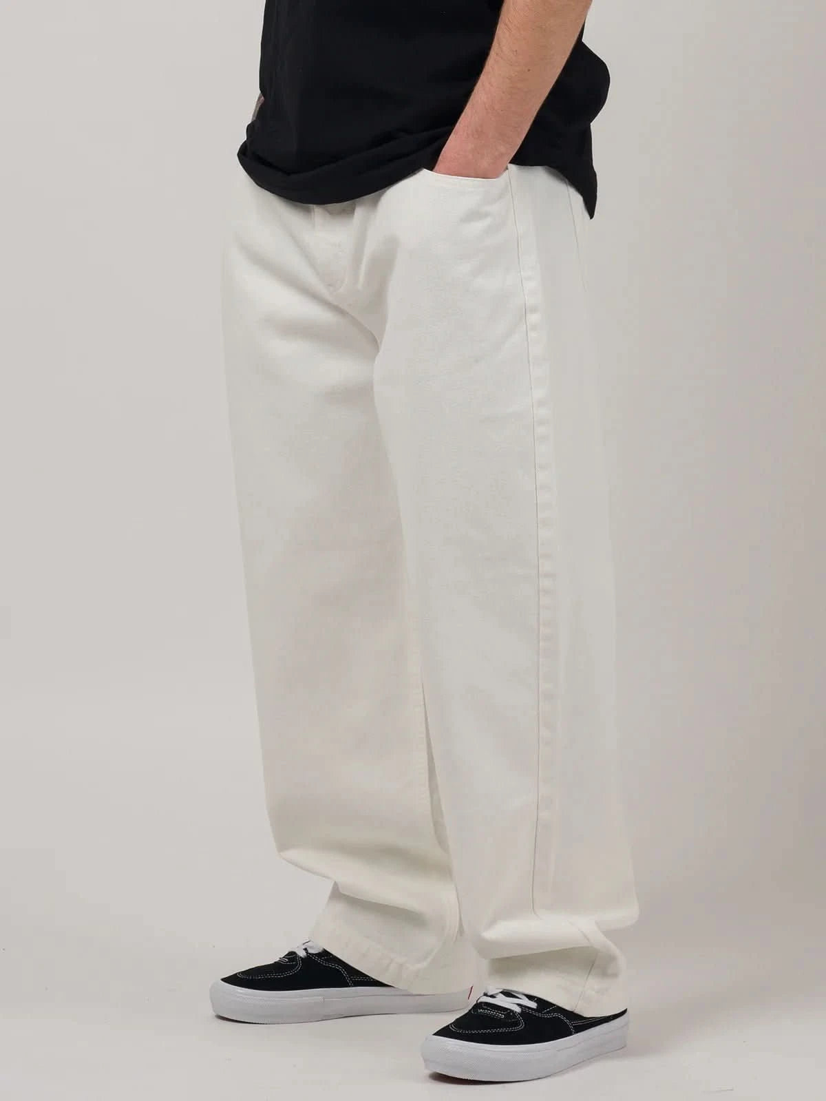 Loviah 1990 Baggy Denim – Bleach Sand Wash Skate Pants - Gallery Streetwear