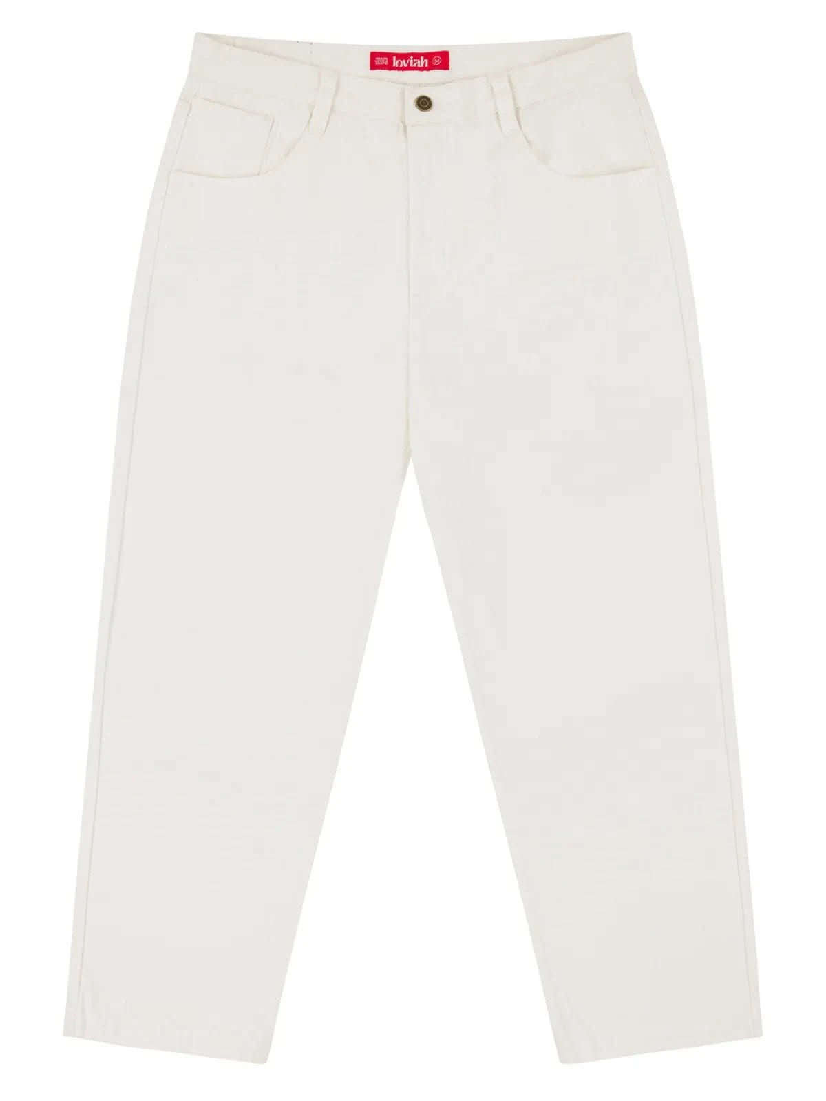 Loviah 1990 Baggy Denim – Bleach Sand Wash Skate Pants - Gallery Streetwear