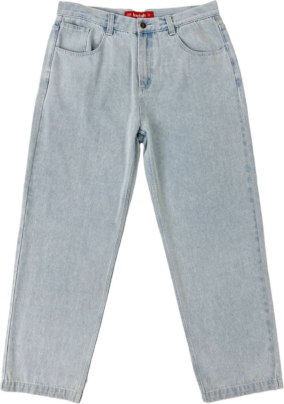 Loviah 1990 Baggy Denim – White Blue Wash Skate Jeans - Gallery Streetwear