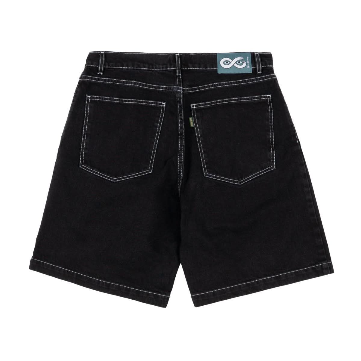Magenta OG Denim Long Shorts – Black Baggy Fit - Gallery Streetwear