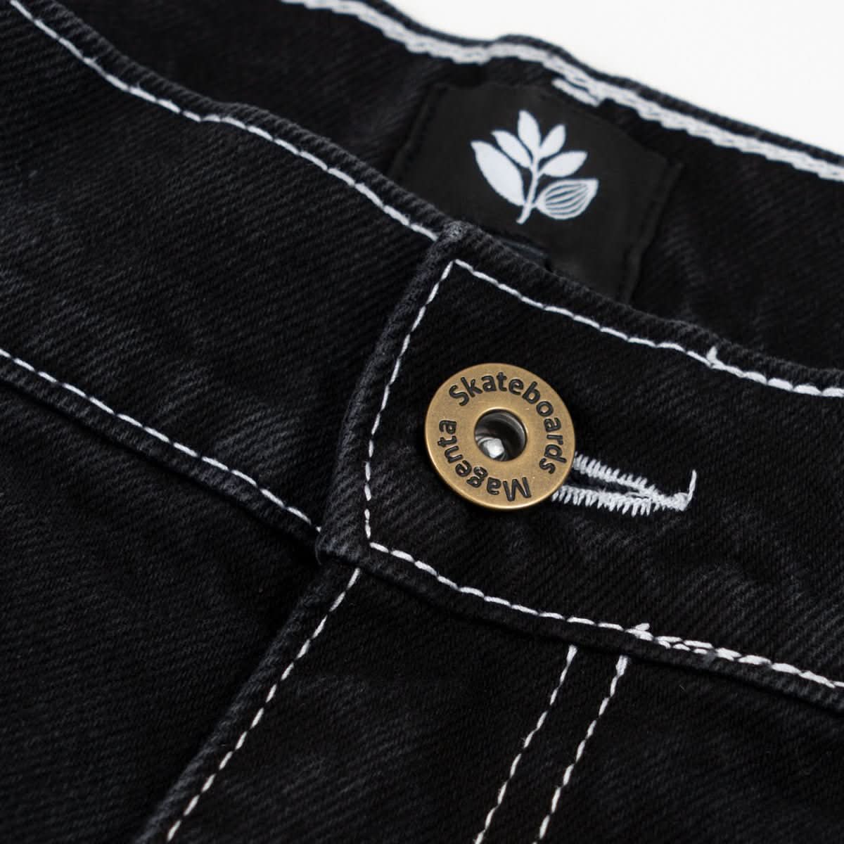 Magenta OG Denim Long Shorts – Black Baggy Fit - Gallery Streetwear