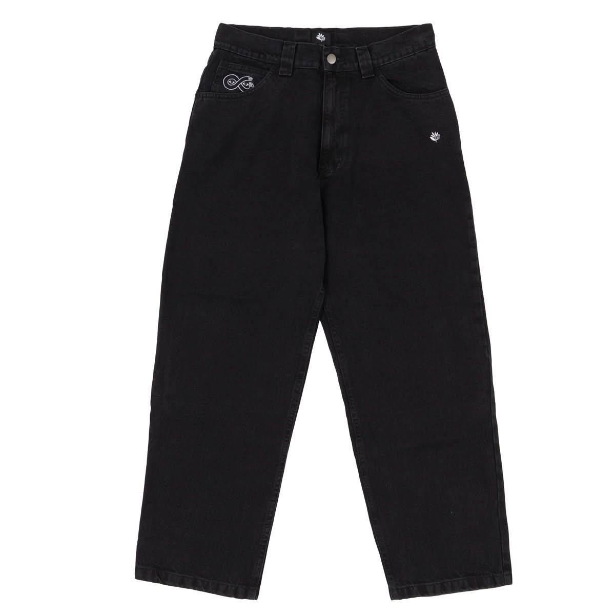 Magenta OG Denim Pants – Black Heavyweight Baggy Fit - Gallery Streetwear