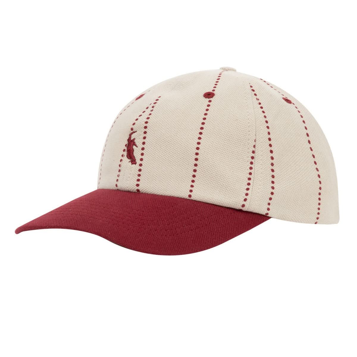 Magenta Slugger Dad Hat – Beige Cotton Strapback Hat - Gallery Streetwear