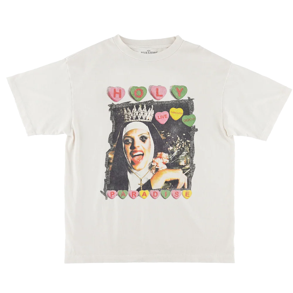 Paradise NYC Holy Live Through Death Tee White