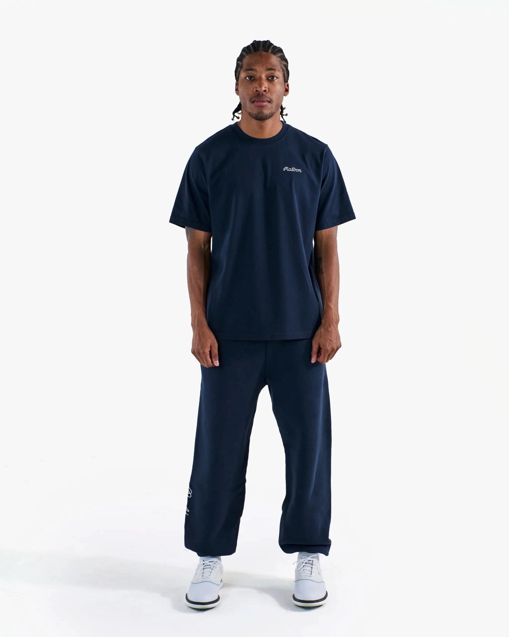 Malbon Golf Bermuda Baldwin Tee - Navy - Gallery Streetwear
