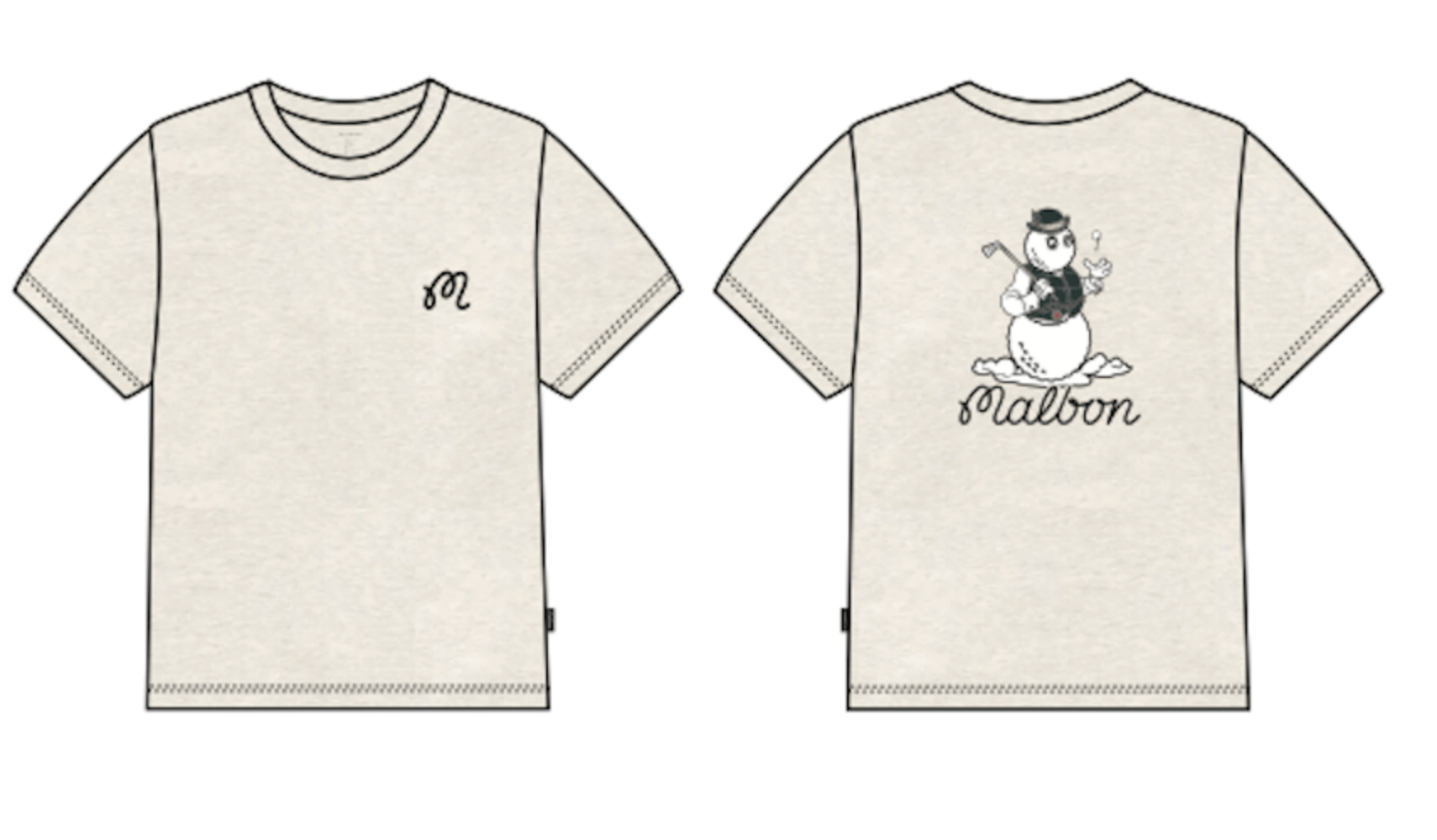 Malbon Golf Bermuda Brumal Buckets Tee - Ivory - Gallery Streetwear