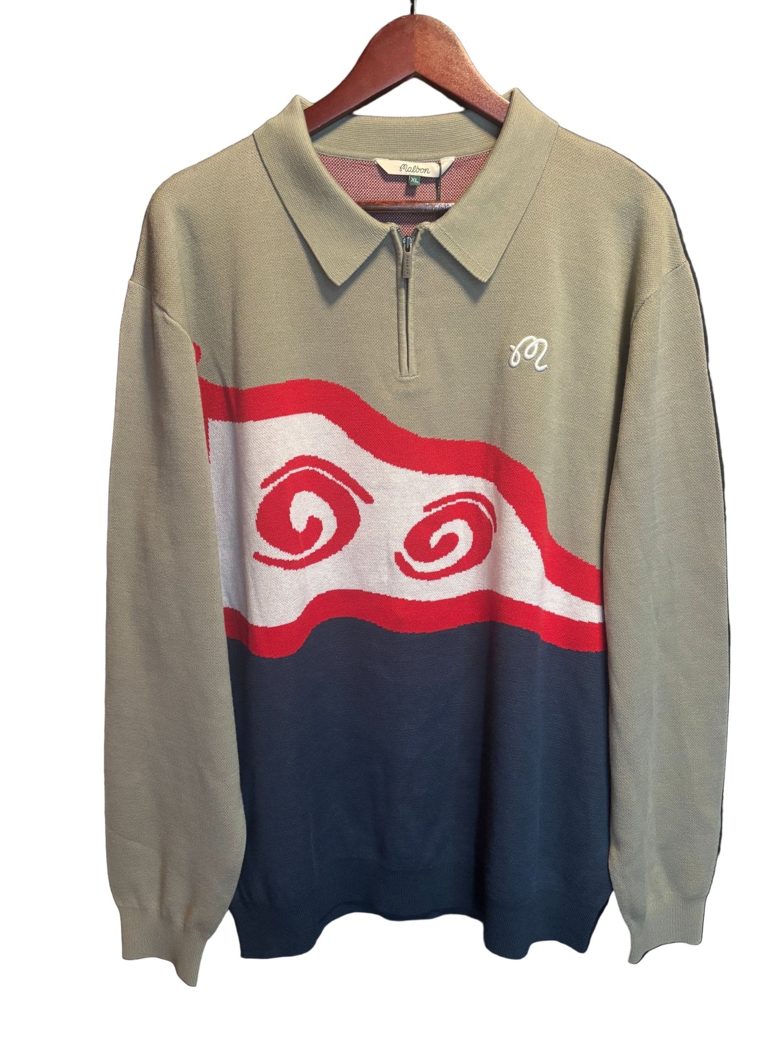 Malbon Golf Burgee Sweater - Navy - Gallery Streetwear