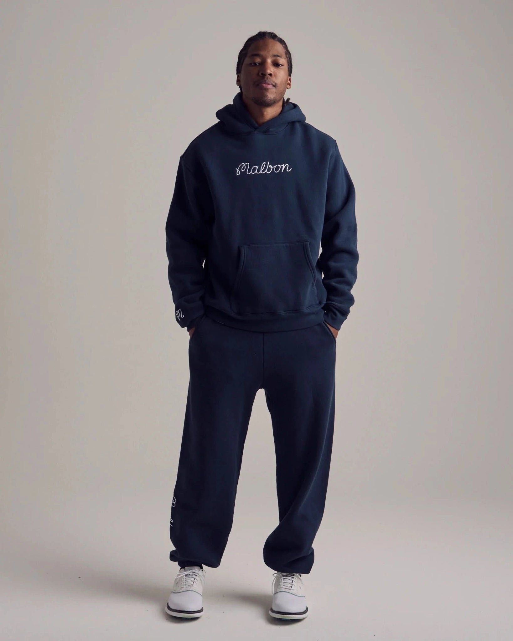 Malbon Golf Clubhouse Sweatpant – Navy - Gallery Streetwear