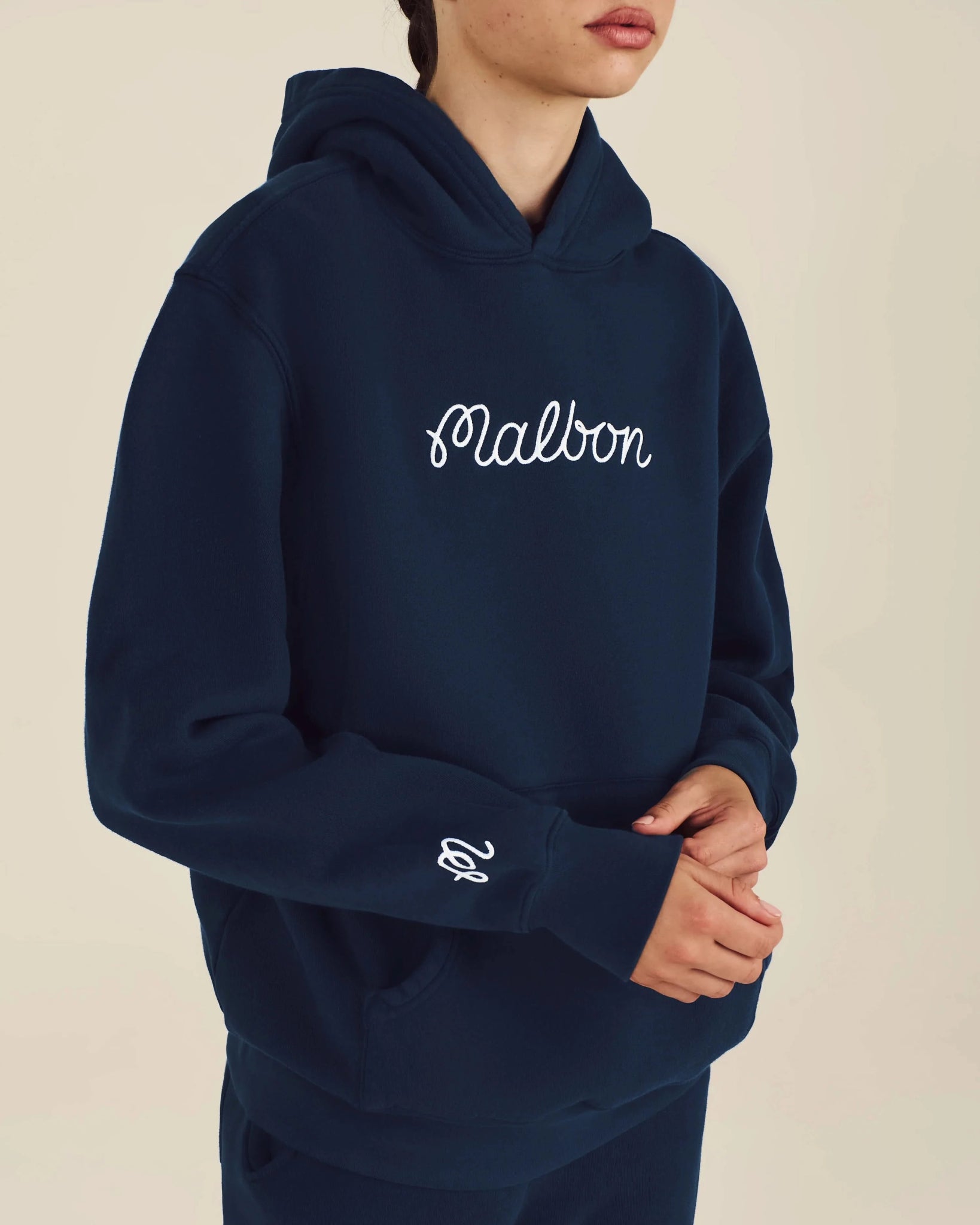 Malbon Golf Fesque Hoodie – Navy - Gallery Streetwear