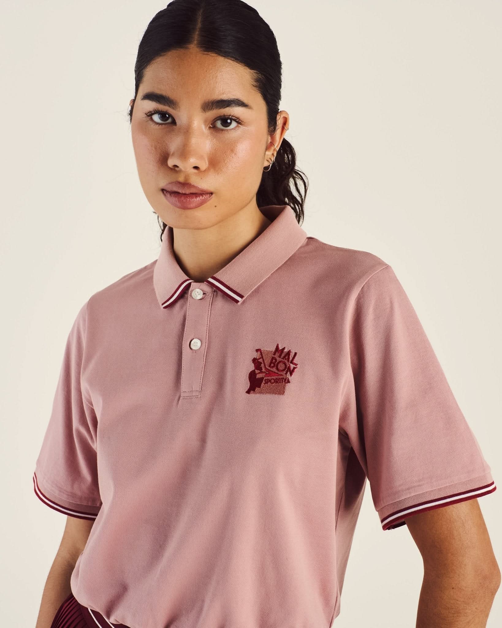 Malbon Golf | Gigi Cropped S/s Polo - Gallery Streetwear