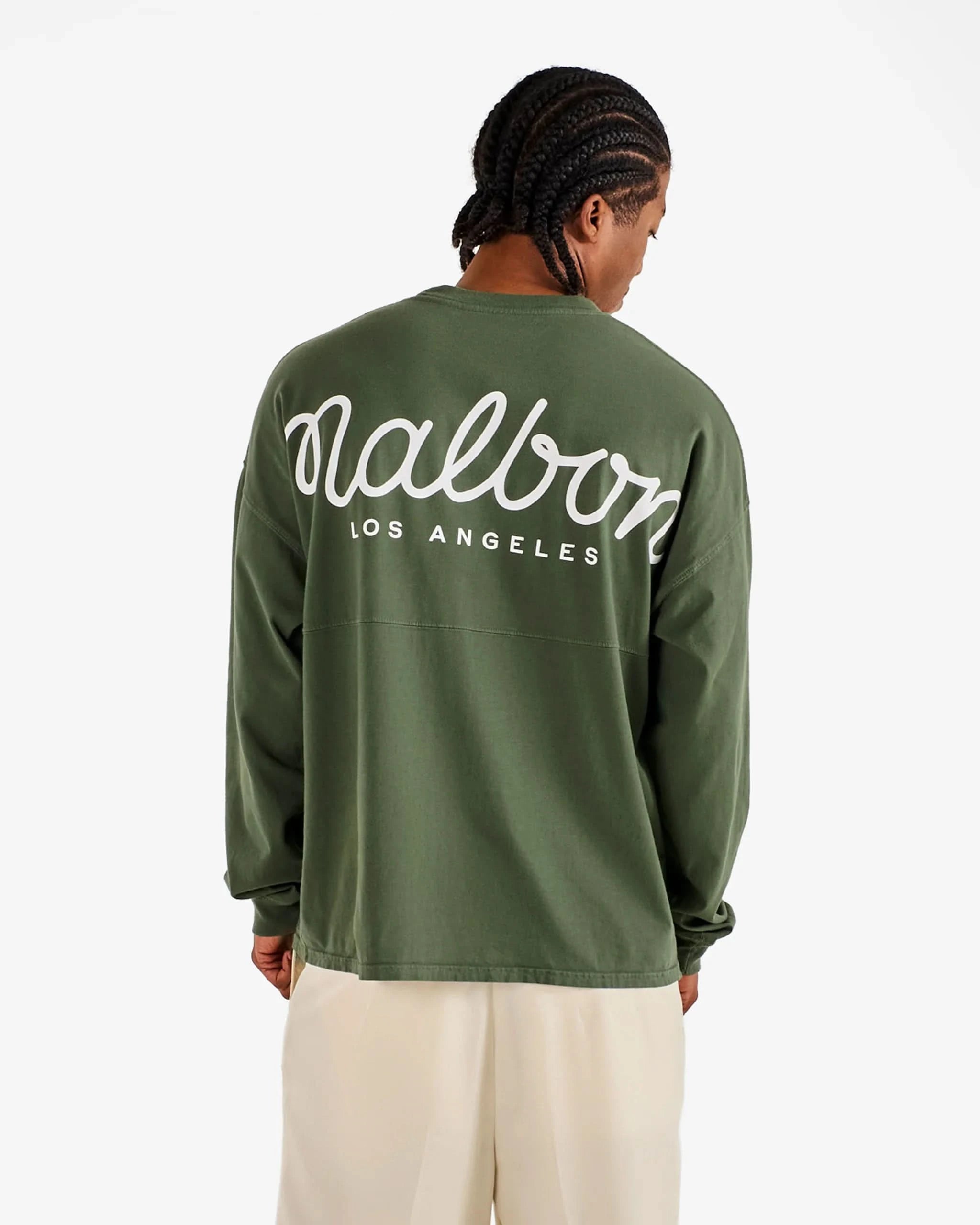 Malbon Golf Horizon Long Sleeve Tee - Green - Gallery Streetwear