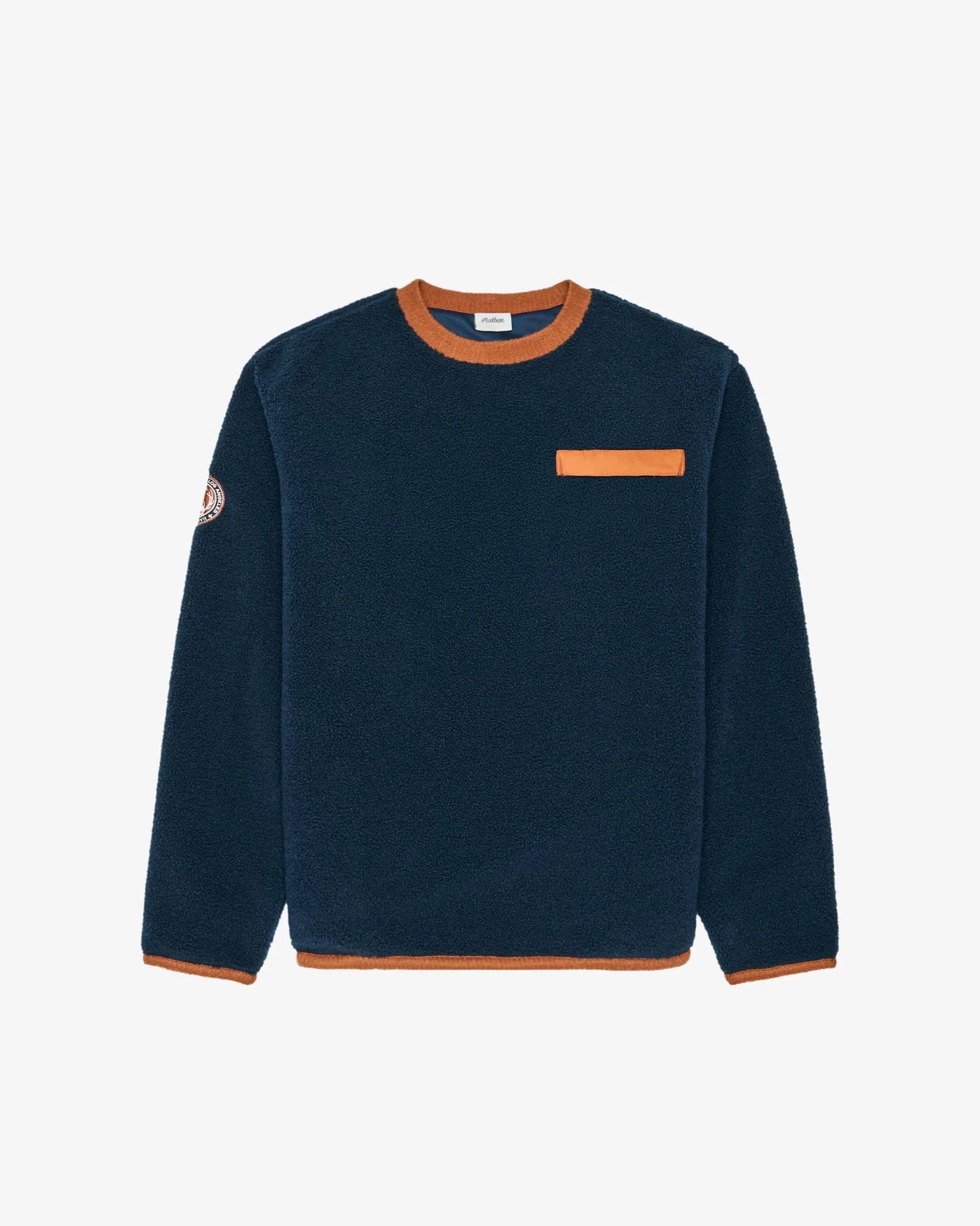 Malbon Golf Hudson Sherpa Crewneck - Navy - Gallery Streetwear