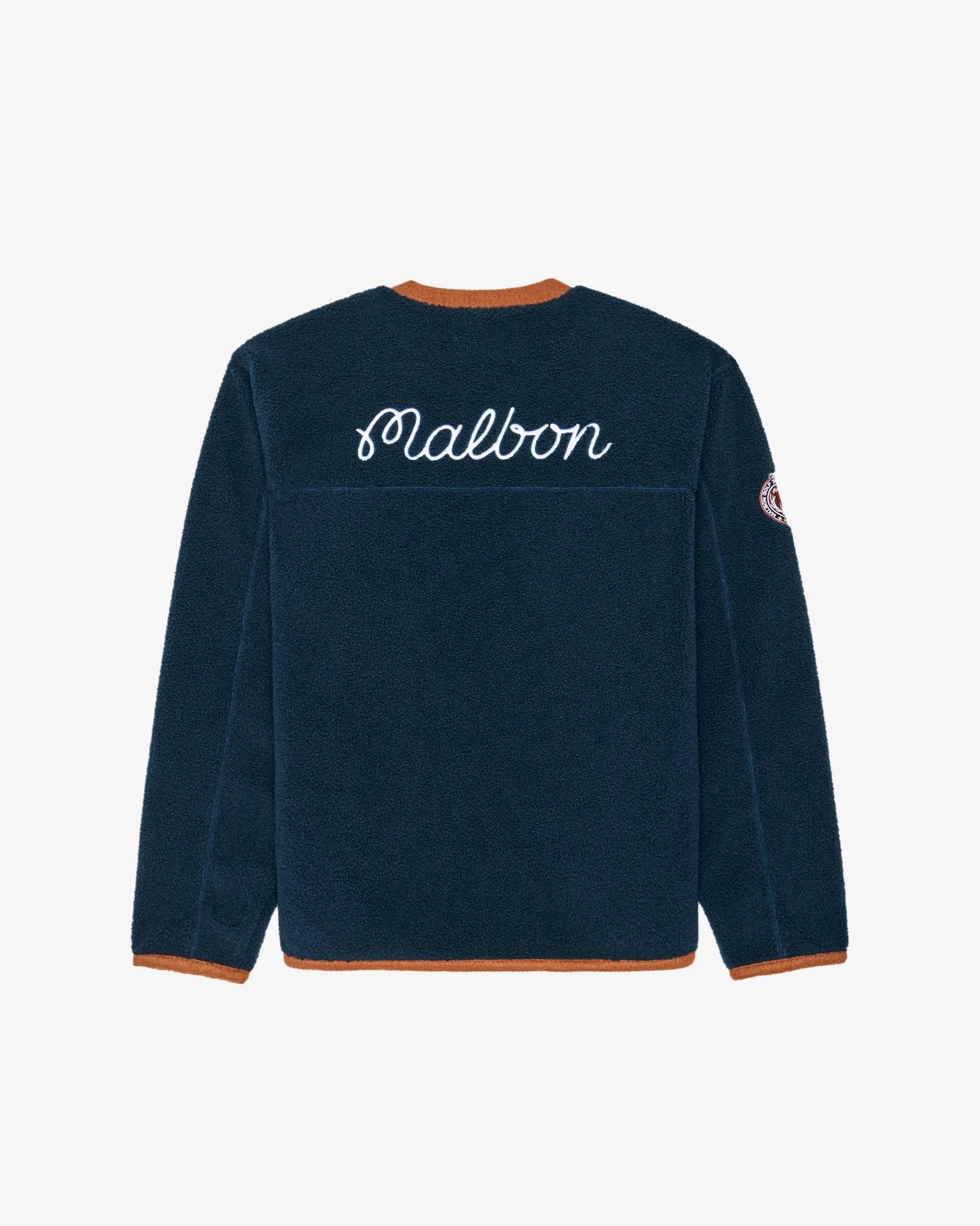 Malbon Golf Hudson Sherpa Crewneck - Navy - Gallery Streetwear