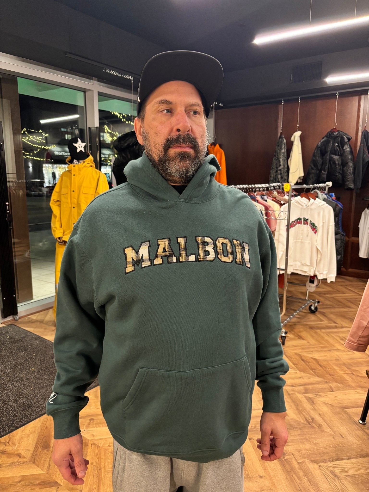 Malbon Golf Preston Fesque Hoodie - Forest - Gallery Streetwear