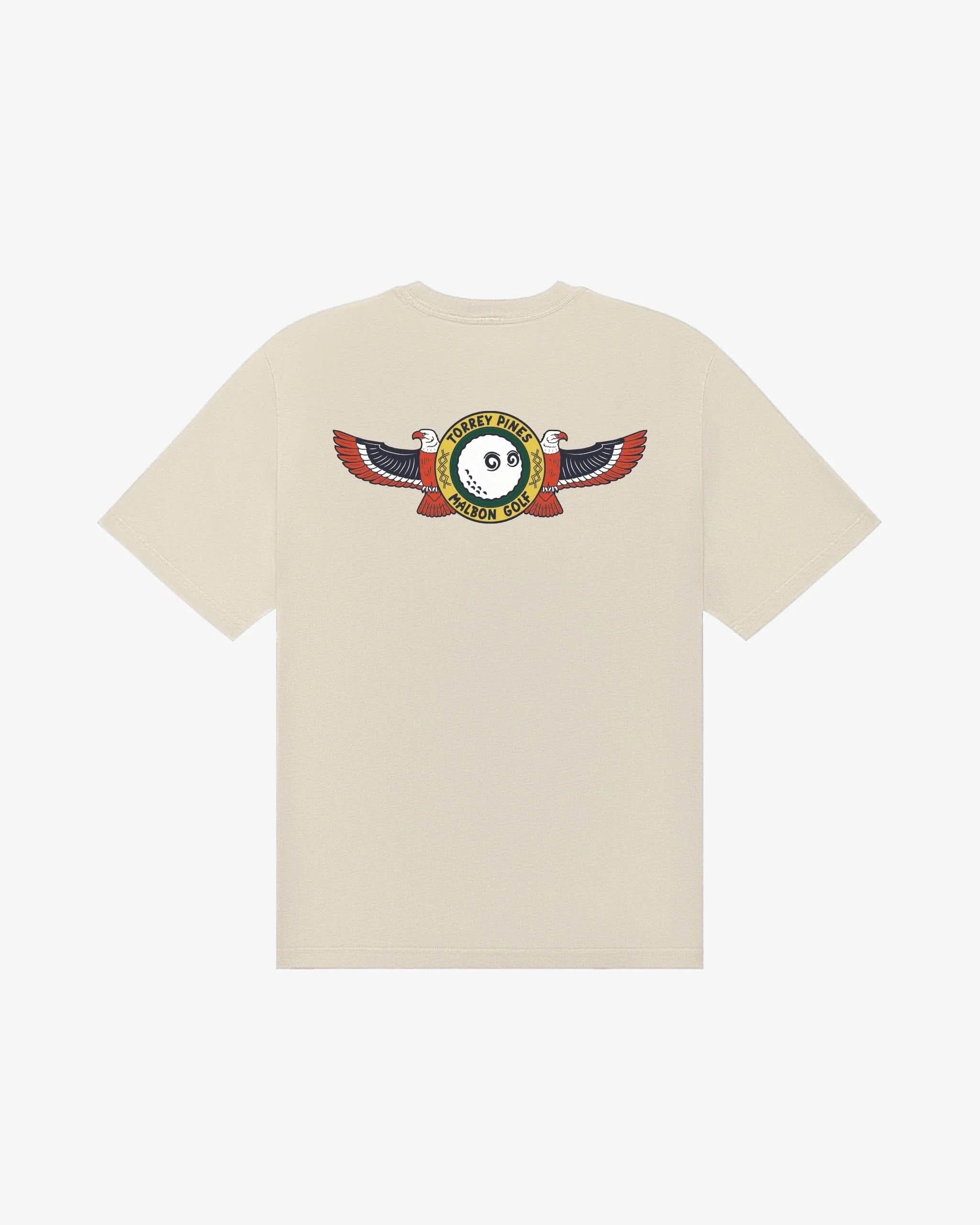 Malbon Golf Torrey Pines Bermuda Eagle Tee - Beige - Gallery Streetwear